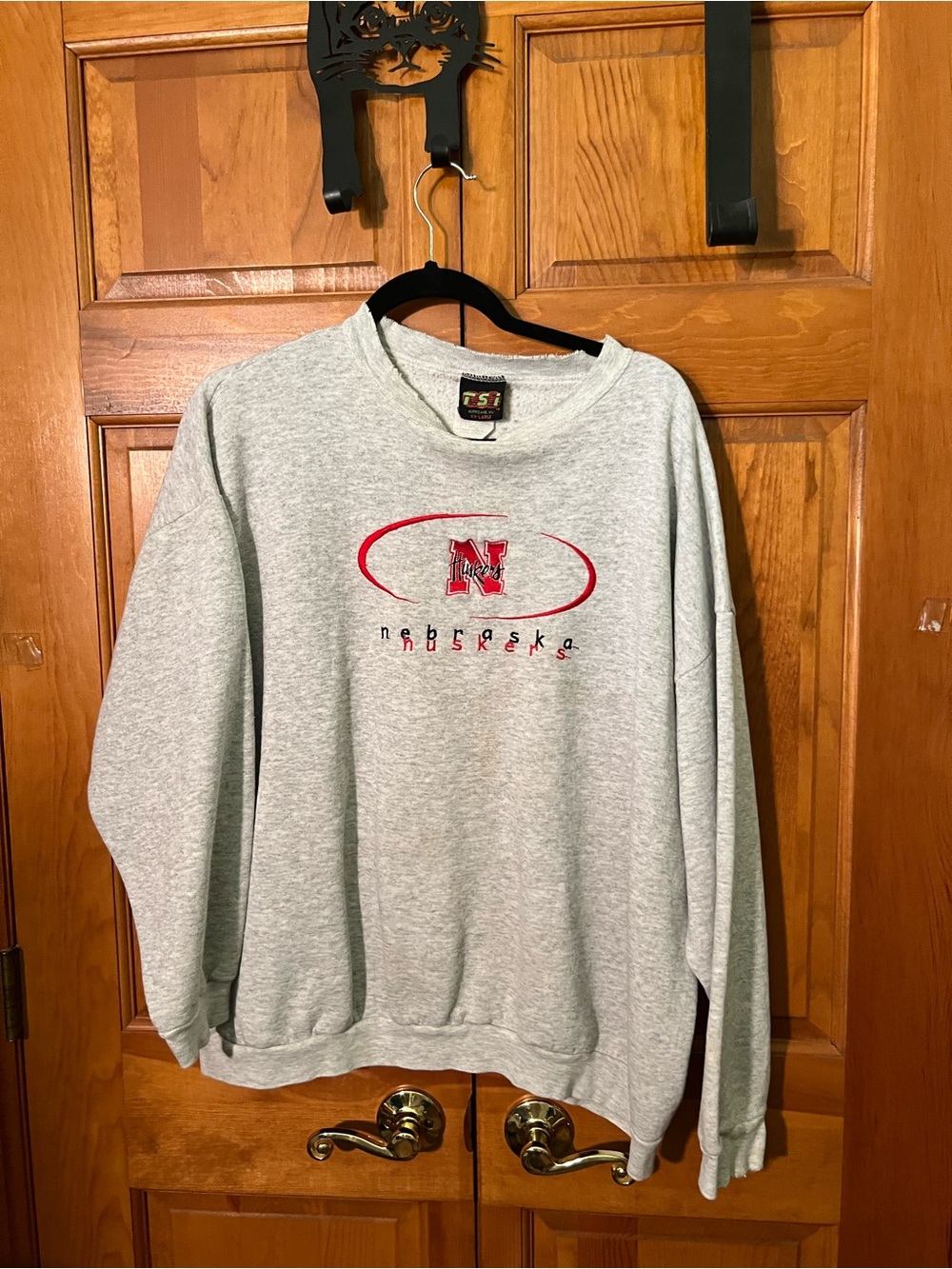 Nebraska Huskers Grey Crewneck Sweatshirt - Classic Team Pullover